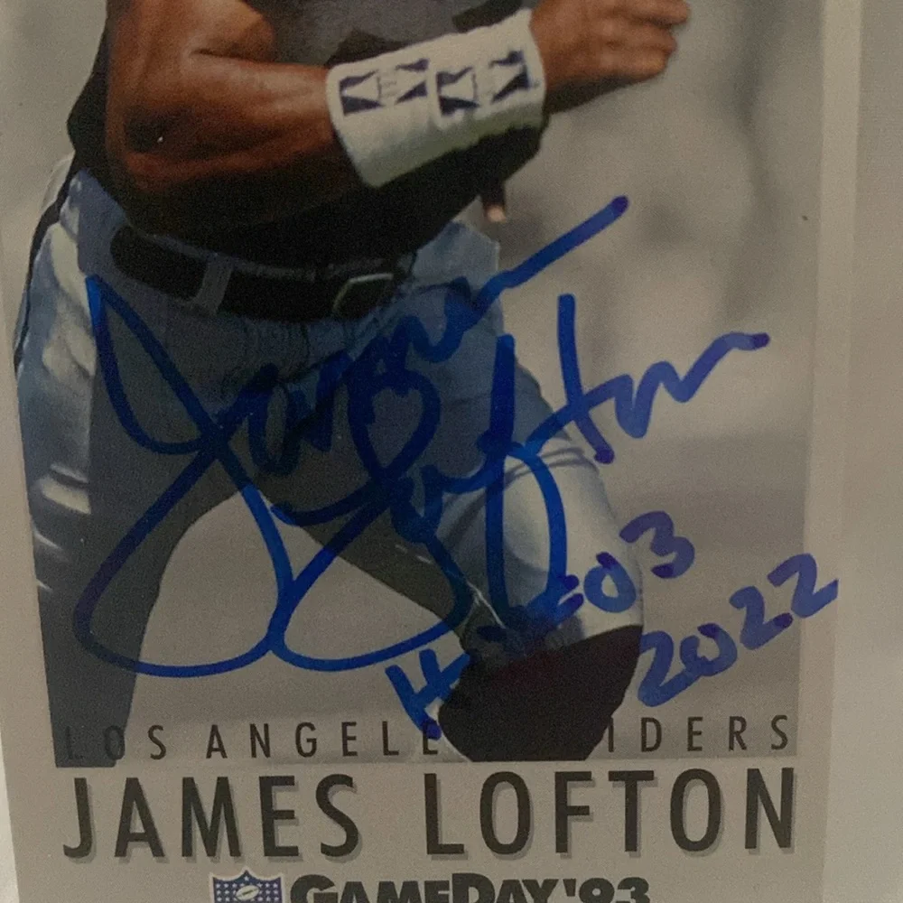 1993 Fleer Gameday James Lofton Raiders Autographed Card (MISC14)